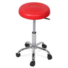 Козметичен стол (работен) - червен лукс
